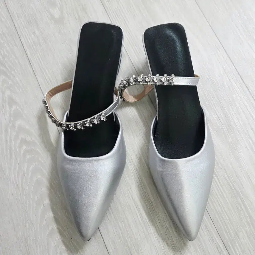 [BUNJANG] Cubic Mule Heels 245 / ㅁ새상품ㅁ 큐빅 뮬 힐 245