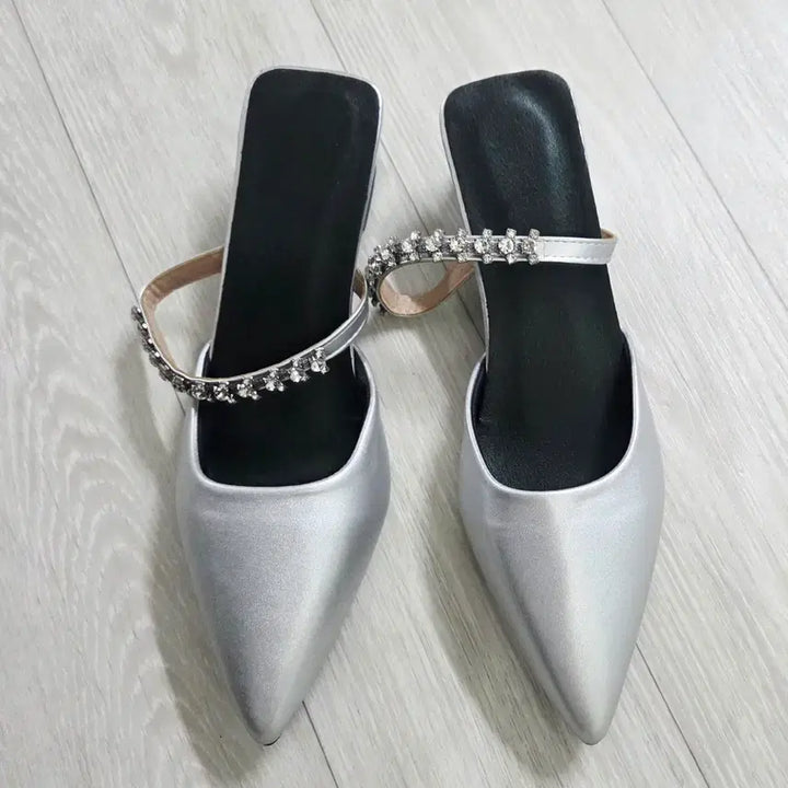 [BUNJANG] Cubic Mule Heels 245 / ㅁ새상품ㅁ 큐빅 뮬 힐 245
