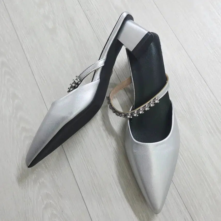 [BUNJANG] Cubic Mule Heels 245 / ㅁ새상품ㅁ 큐빅 뮬 힐 245