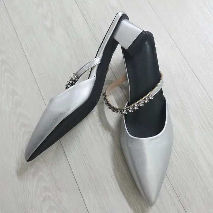 [BUNJANG] Cubic Mule Heels 245 / ㅁ새상품ㅁ 큐빅 뮬 힐 245