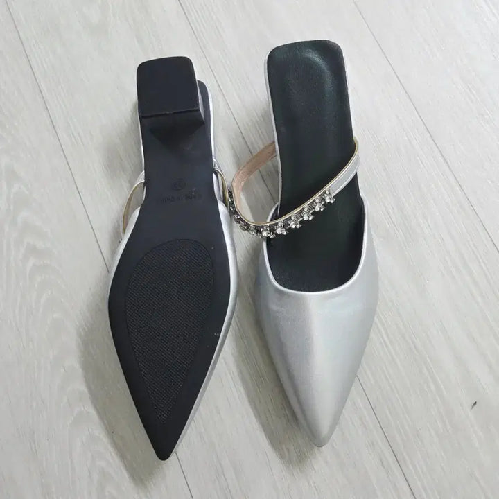 [BUNJANG] Cubic Mule Heels 245 / ㅁ새상품ㅁ 큐빅 뮬 힐 245