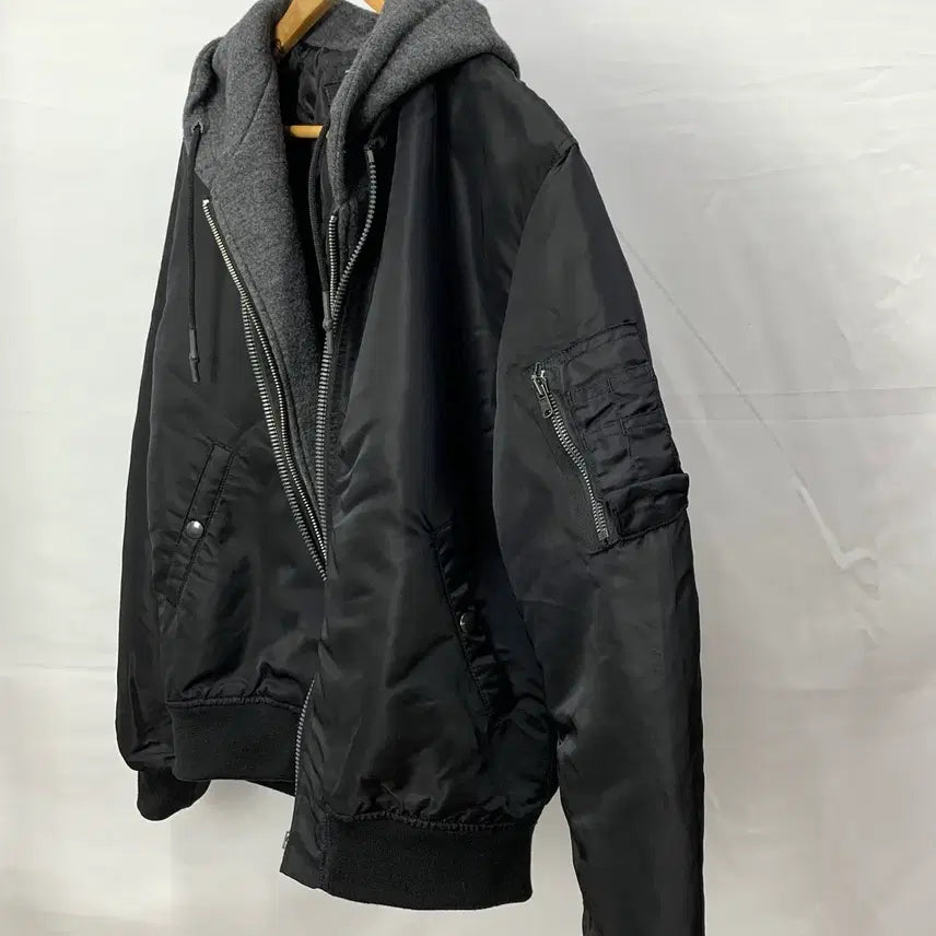 [BUNJANG] R13 Ma-1 Layered Hooded Jacket / R13 알써틴 후드 레이어드 ma-1 자켓