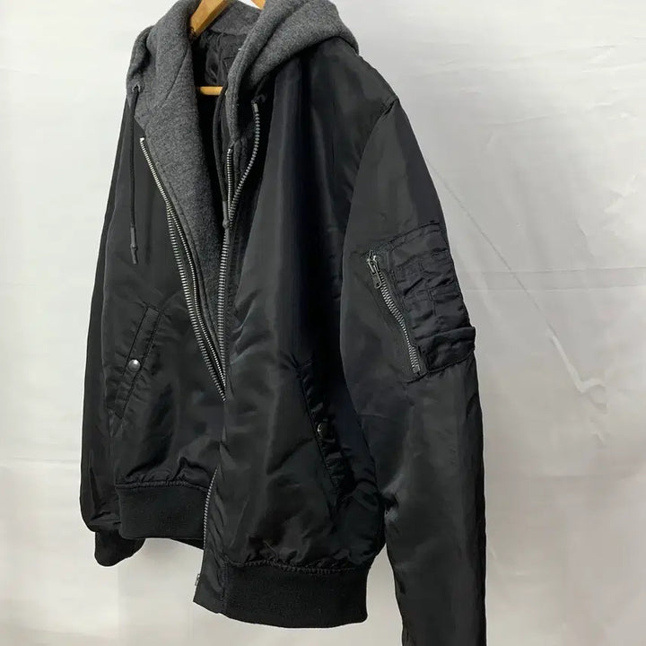 [BUNJANG] R13 Ma-1 Layered Hooded Jacket / R13 알써틴 후드 레이어드 ma-1 자켓