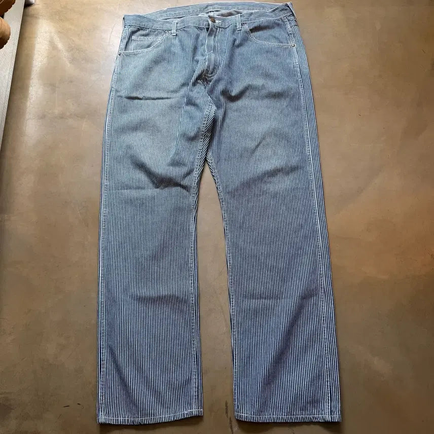 [BUNJANG] BAPE Pirates Hickory Work Pants XXL / 베이프 파이러츠 히코리 워크팬츠 체인스티치 디테일  XXL , 40 41