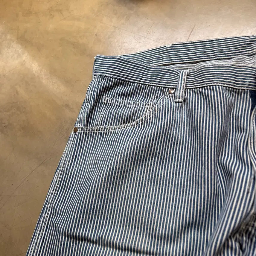 [BUNJANG] BAPE Pirates Hickory Work Pants XXL / 베이프 파이러츠 히코리 워크팬츠 체인스티치 디테일  XXL , 40 41