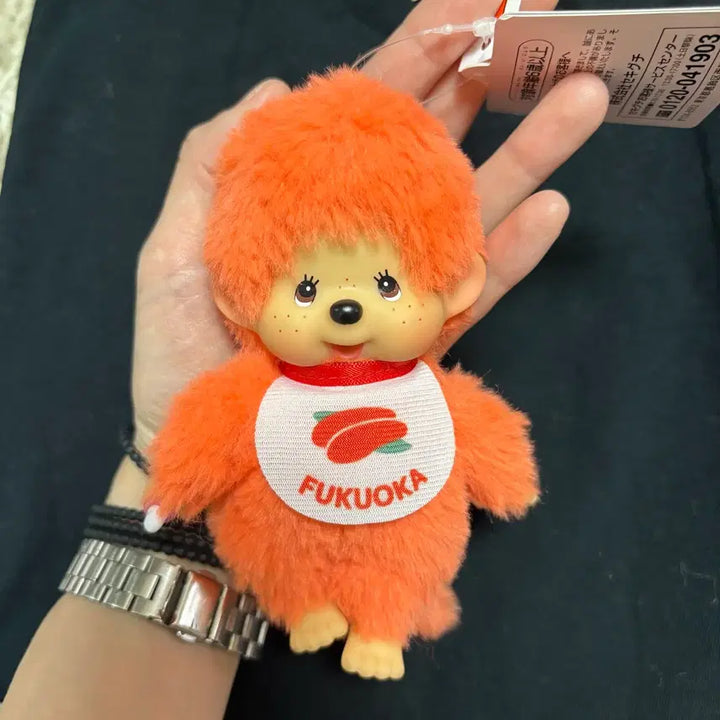 [BUNJANG] Fukuoka Limited Mentai Monchhichi Keychain / 후쿠오카 한정 명란 몬치치 키링