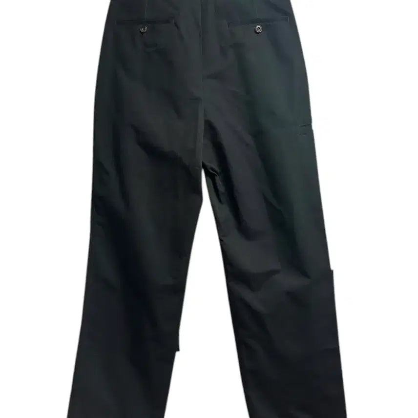 [BUNJANG] In Silence Belted Semi-Wide Chino Pants Black M / 인사일런스 벨티드 원턱 세미와이드 치노 팬츠 블랙 M