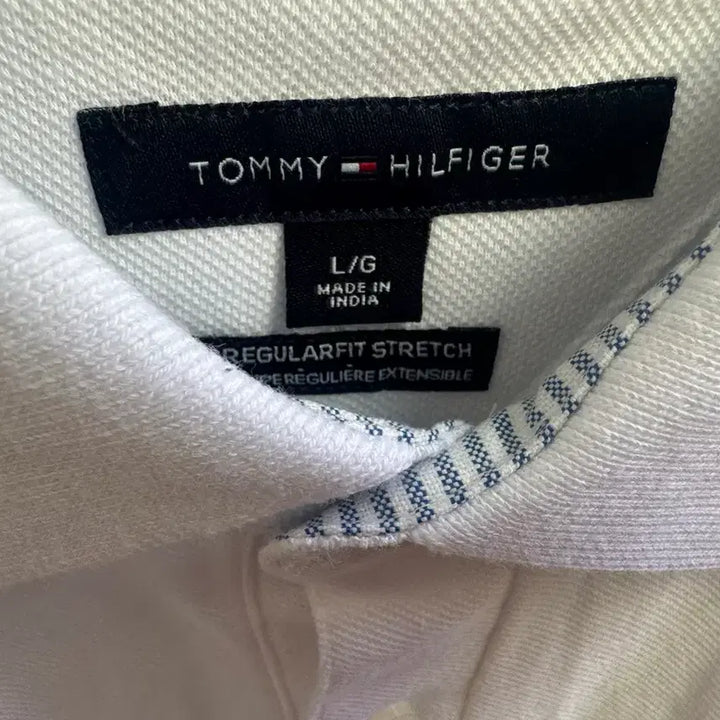 [BUNJANG] Tommy Hilfiger White Short Sleeve Polo Shirt / 타미힐피거 흰색 반팔 폴로티셔츠