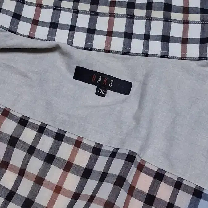 [BUNJANG] Daks Checkered Short Sleeve Shirt / 닥스체크 반팔 남방 셔츠100