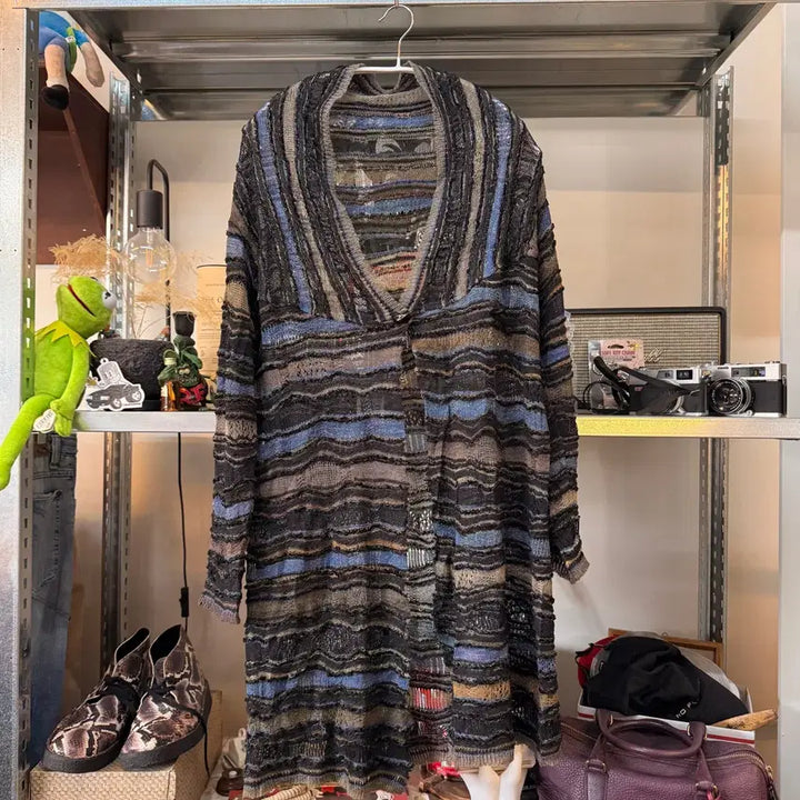 [BUNJANG] M&amp;KYOKO Ethnic Hippie Knit Cardigan / M&amp;KYOKO 에스닉 히피 니트 가디건  FREE OS