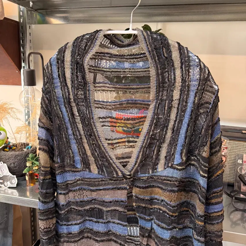 [BUNJANG] M&amp;KYOKO Ethnic Hippie Knit Cardigan / M&amp;KYOKO 에스닉 히피 니트 가디건  FREE OS