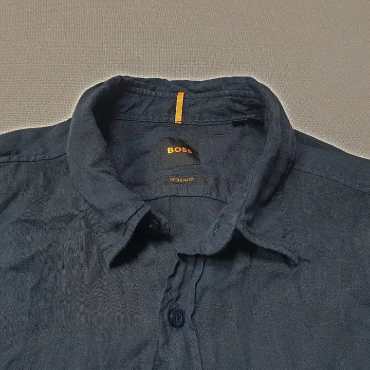 [SOLD OUT] BOSS 린넨 셔츠 네이비 긴팔 100