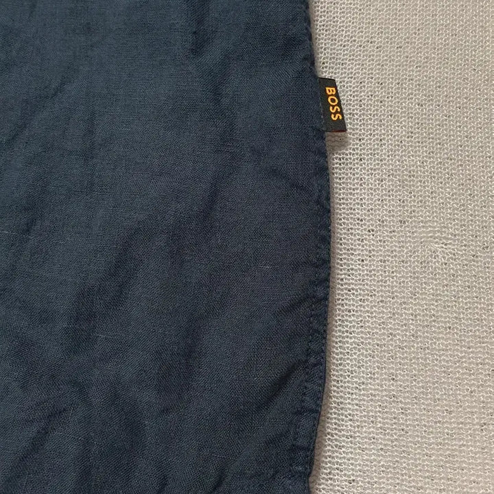 [SOLD OUT] BOSS 린넨 셔츠 네이비 긴팔 100