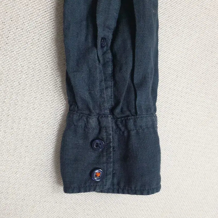 [SOLD OUT] BOSS 린넨 셔츠 네이비 긴팔 100
