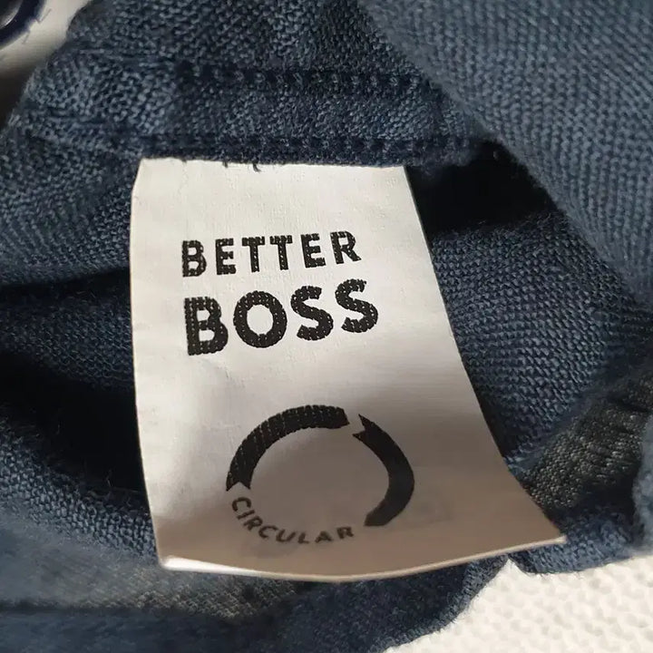 [SOLD OUT] BOSS 린넨 셔츠 네이비 긴팔 100