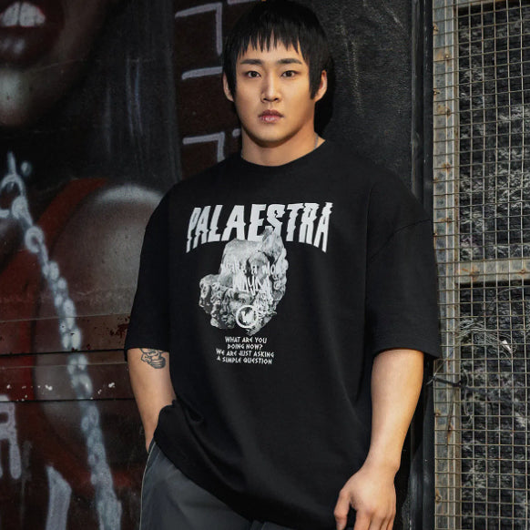 [BUNJANG] Wadein Palestra The Head Oversized Short Sleeve T-shirt / (M) 웨이든 팔라에스트라 더헤드 오버핏 반팔티