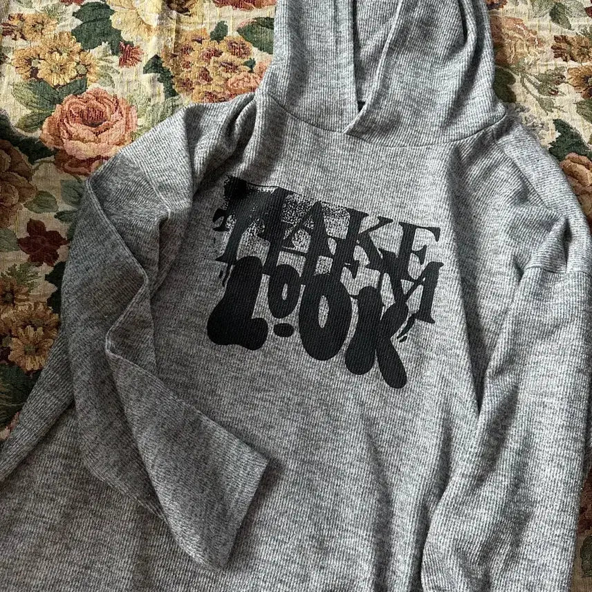 [BUNJANG] Unisex Lettering Printing Oversized Hoodie / 남녀공용 레터링 프린팅 오버핏 후드티
