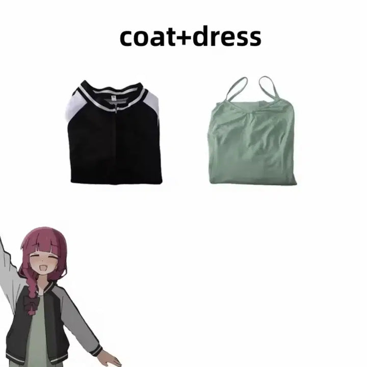 [BUNJANG] Bocchi the Rock Kikuri Cosplay Costume Set / 봇치더락 키쿠리 코스프레 의상 + 가발 세트