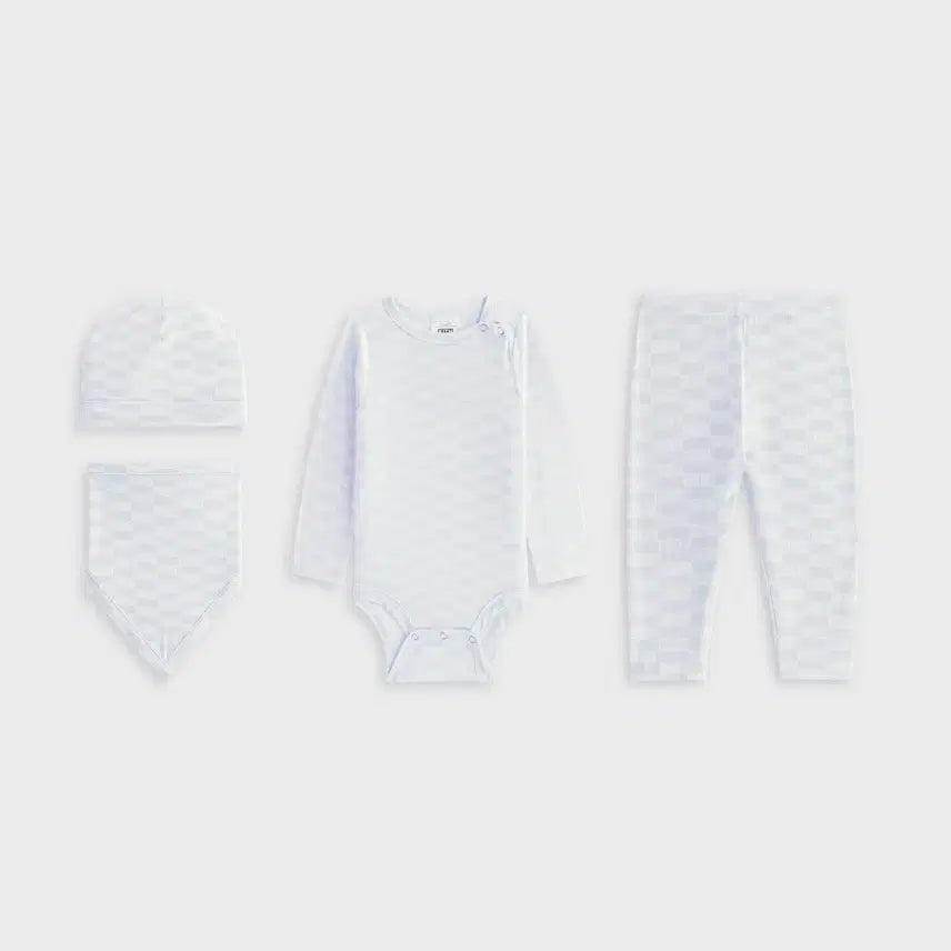 [BUNJANG] KITH Baby Monogram Gift Set (Sterling Blue) / KITH 베이비 모노그램 기프트 세트  (스털링 블루)
