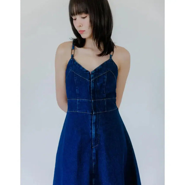 [BUNJANG] EIGHT DAYS A WEEK Denim Smock Dress Deep Blue Free Size / [새상품] 에잇데이즈어위크 EIGHT DAYS A WEEK 데님스모크원피