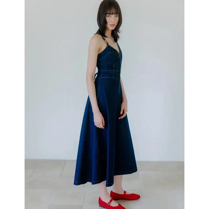 [BUNJANG] EIGHT DAYS A WEEK Denim Smock Dress Deep Blue Free Size / [새상품] 에잇데이즈어위크 EIGHT DAYS A WEEK 데님스모크원피