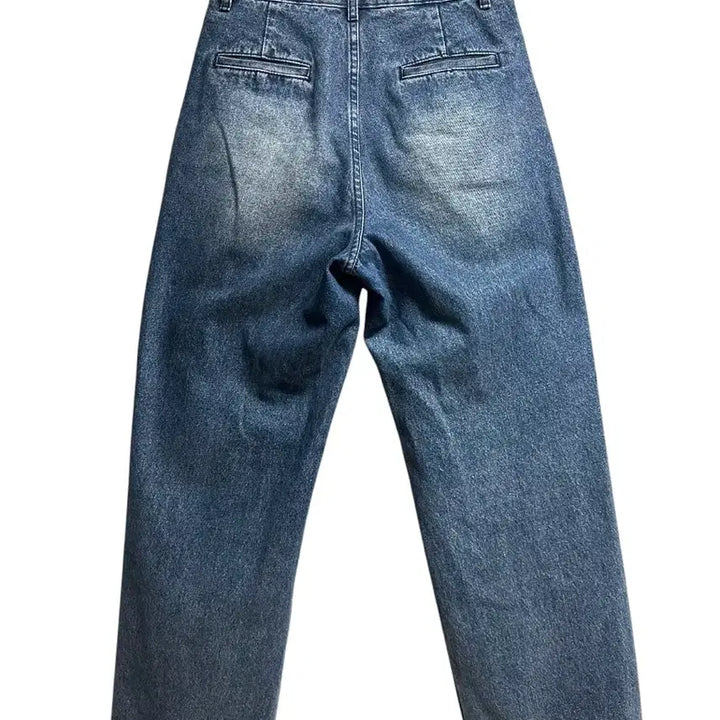 [BUNJANG] Fabregas Kai One-Tuck Wide Denim Pants - 1 Size / 파브레가 카이원턱 와이드 데님팬츠 1size