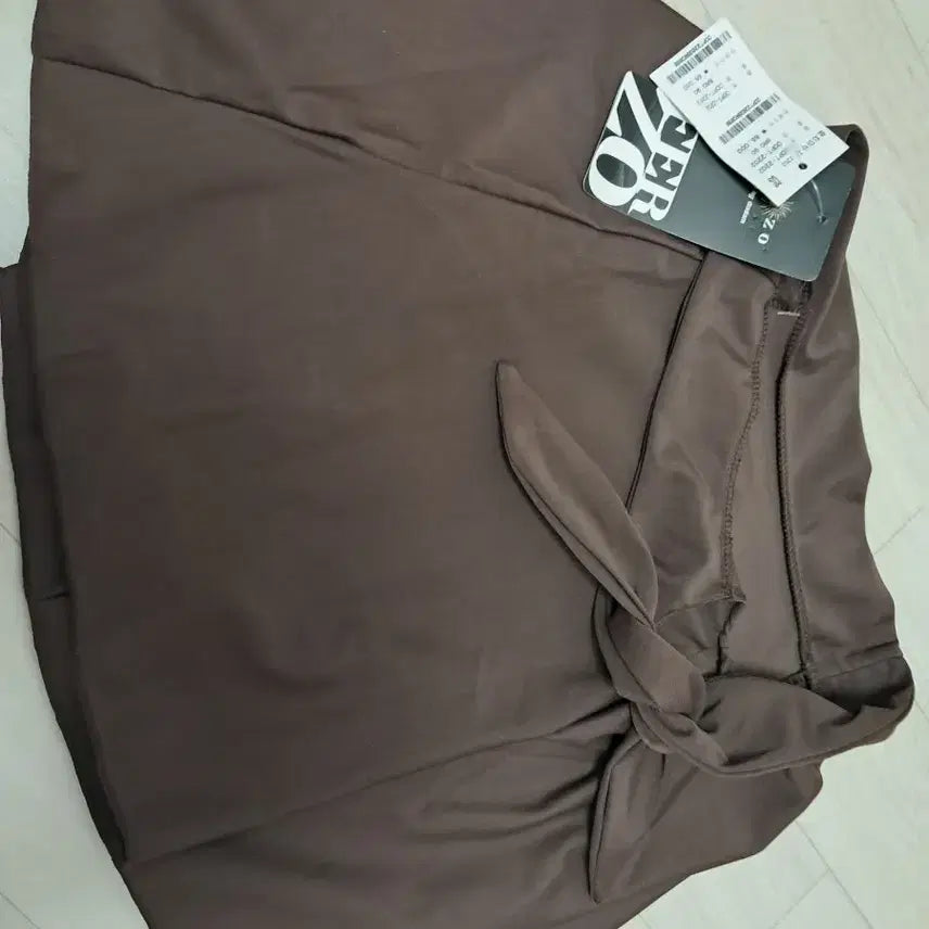 [BUNJANG] FERZO Knotted Wrap Skirt Brown / FERZO 매듭 랩  스커트 브라운