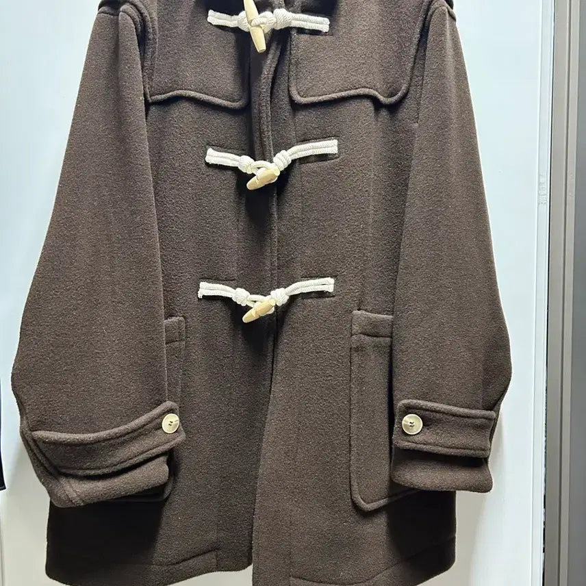 [BUNJANG] GBH Dark Brown Duffle Coat / GBH 브라운 더플코트