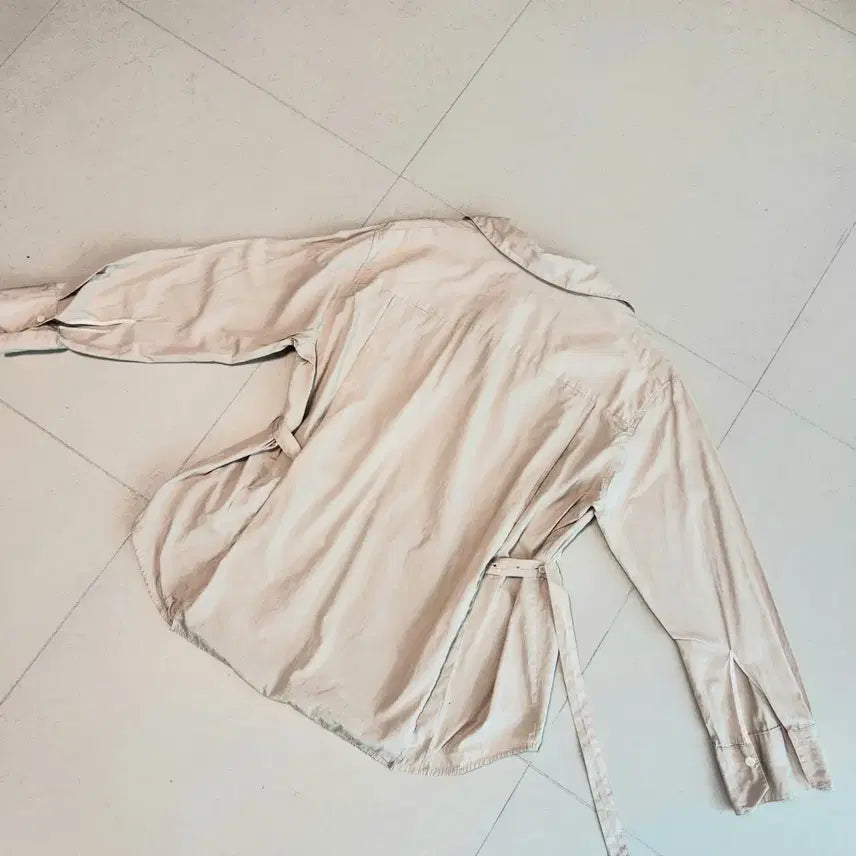 [BUNJANG] The Cashmere Belted Oversized Shirt / 더 캐시미어  벨티드 오버핏 셔츠