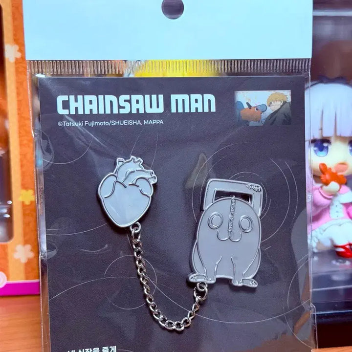 [BUNJANG] Chainsaw Man Pochita Heart Pin Badge / [미개봉] 체인소맨 팝업 포치타 심장 핀 뱃지