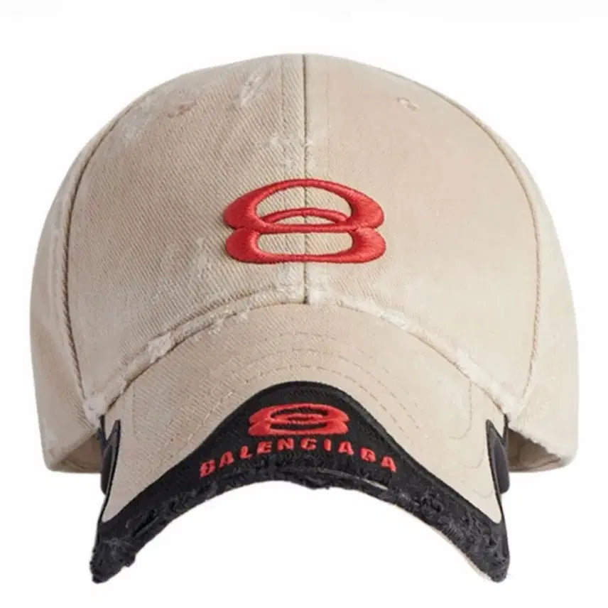[BUNJANG] Balenciaga Unity Sports Icon Cap Beige/Red L-Size / 발렌시아가 유니티 스포츠 아이콘 캡 베이지/레드 L사이즈 볼캡