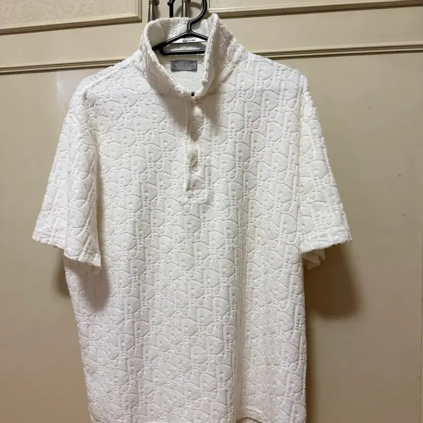 [BUNJANG] Dior Oblique Terry Cotton Polo Shirt / 새상품급/ 디올 오블리크 테리 반팔 카라티(S 95~100)