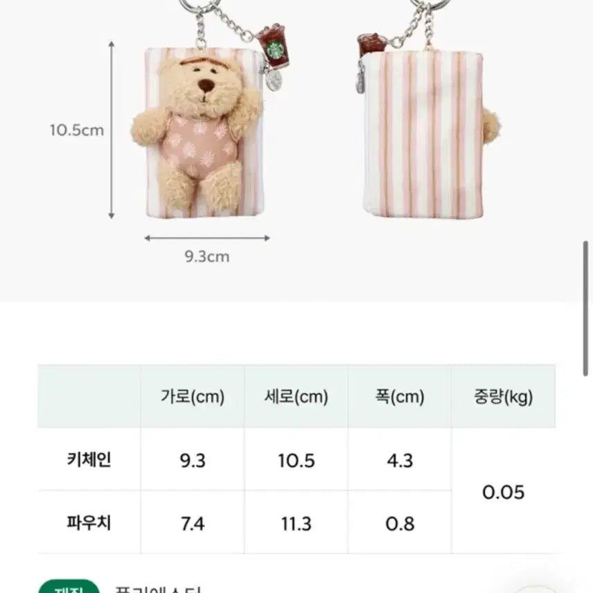 [BUNJANG] Starbucks Summer Bearista Keychain / [새상품] 스타벅스 서머 베어리스타 키체인