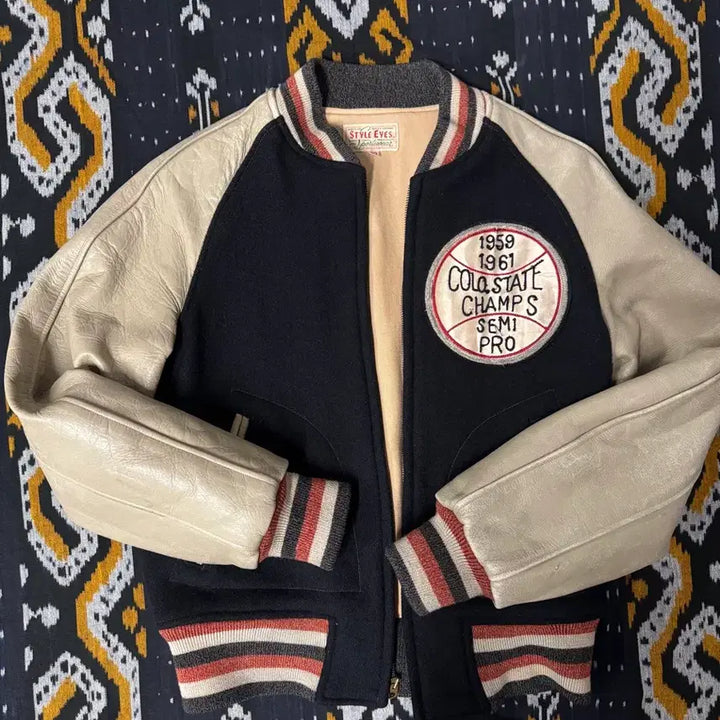 [BUNJANG] Toyo Enterprises Style Eyes Varsity Jacket / 토요엔터프라이즈 스타일아이즈 바시티 자켓 (40)