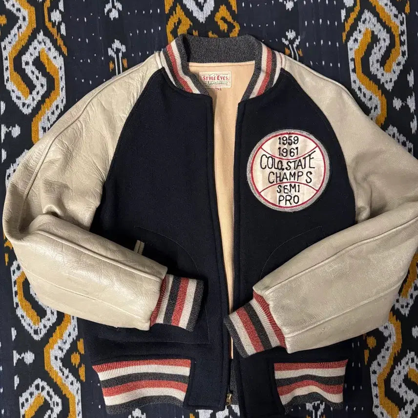[BUNJANG] Toyo Enterprises Style Eyes Varsity Jacket / 토요엔터프라이즈 스타일아이즈 바시티 자켓 (40)