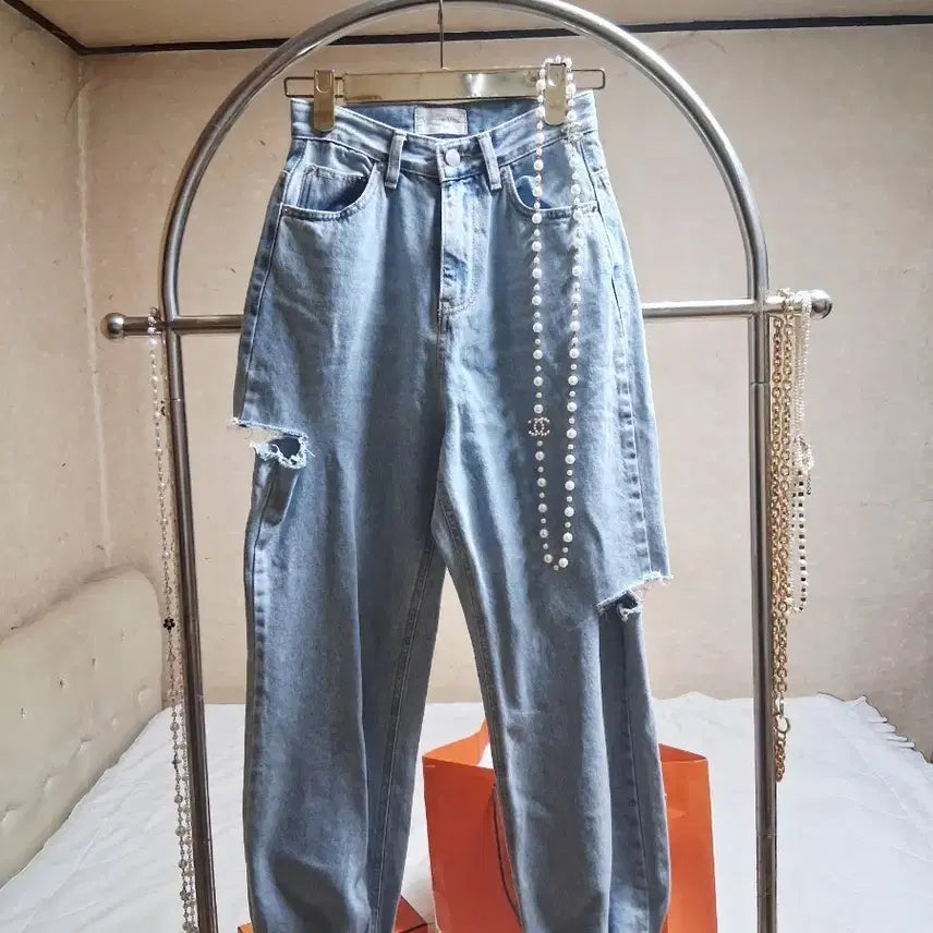 [BUNJANG] Washed Denim Jeans / 데미지 워싱 청바지  디테일