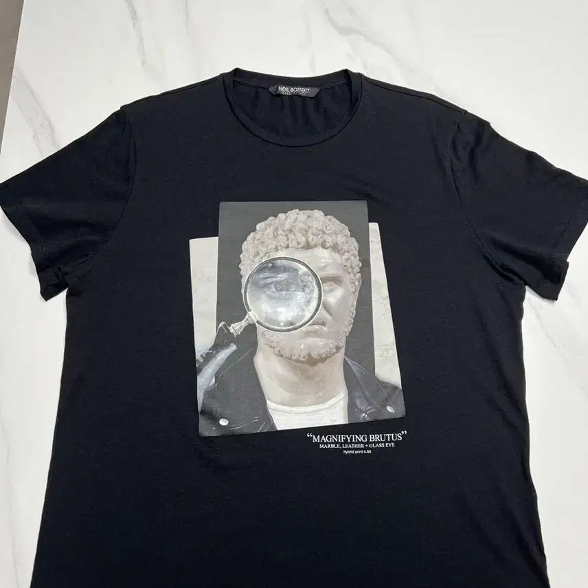 [BUNJANG] Neil Barrett Brutus Printing Black T-shirt / 닐바렛 브루투스 프린팅 블랙 반팔 L사이즈