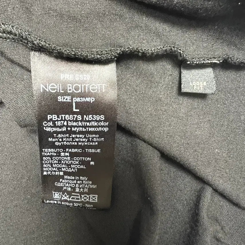 [BUNJANG] Neil Barrett Brutus Printing Black T-shirt / 닐바렛 브루투스 프린팅 블랙 반팔 L사이즈