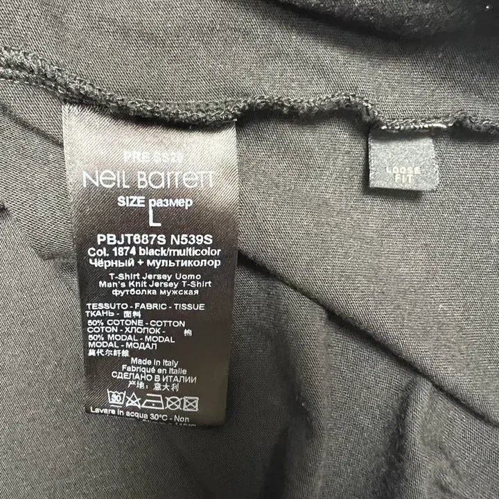 [BUNJANG] Neil Barrett Brutus Printing Black T-shirt / 닐바렛 브루투스 프린팅 블랙 반팔 L사이즈