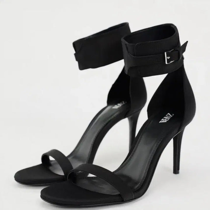 [BUNJANG] ZARA Ankle Strap Heels 240 / 자라 블랙 앵클 스트랩 힐 240