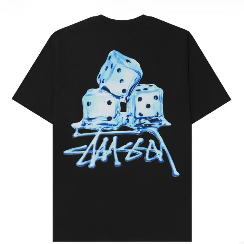 [BUNJANG] Stussy Melted Short Sleeve T-shirt Black [L] / 스투시 멜티드 반팔 티셔츠 블랙 [L]