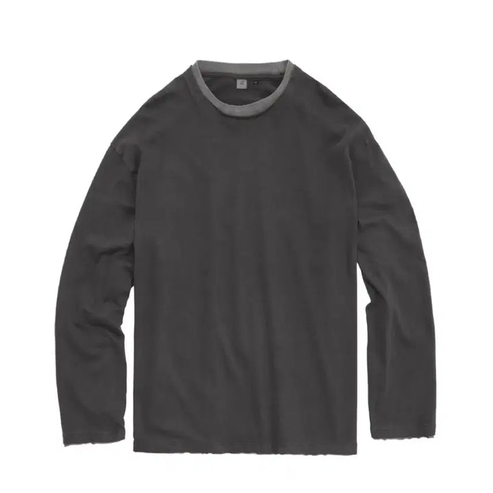 [SOLD OUT] [3] 폴리테루 레이어드 롱슬리브 차콜 그레이