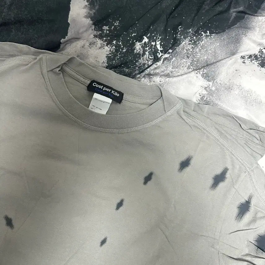 [BUNJANG] Cost Per Kilo DIRTY STAR T-Shirt - Grey / 코스트퍼킬로 DIRTY STAR T-SHIRT-GREY 더티스타