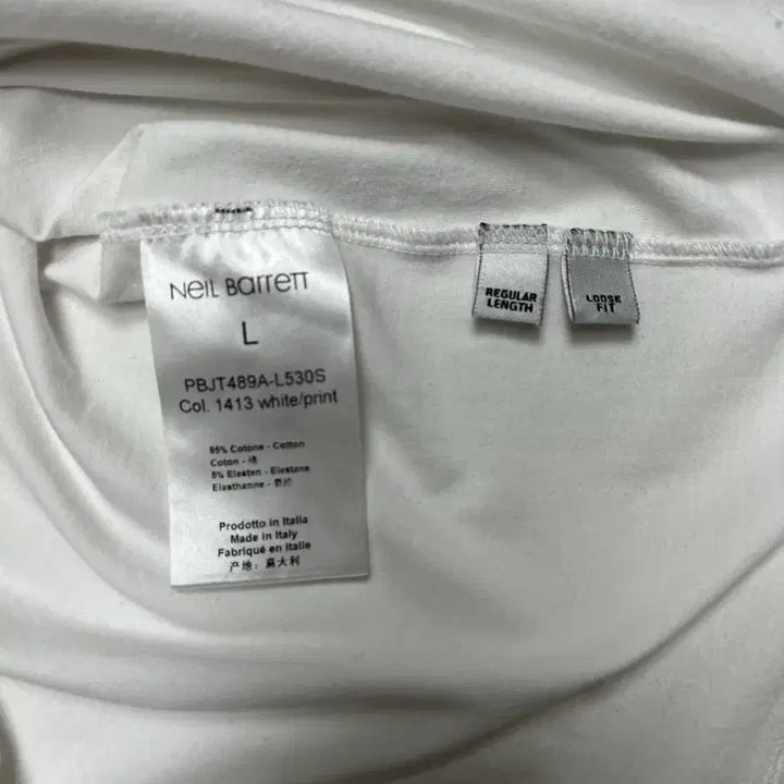 [SOLD OUT] 닐바렛 갱스터 프린팅 화이트 반팔 L사이즈