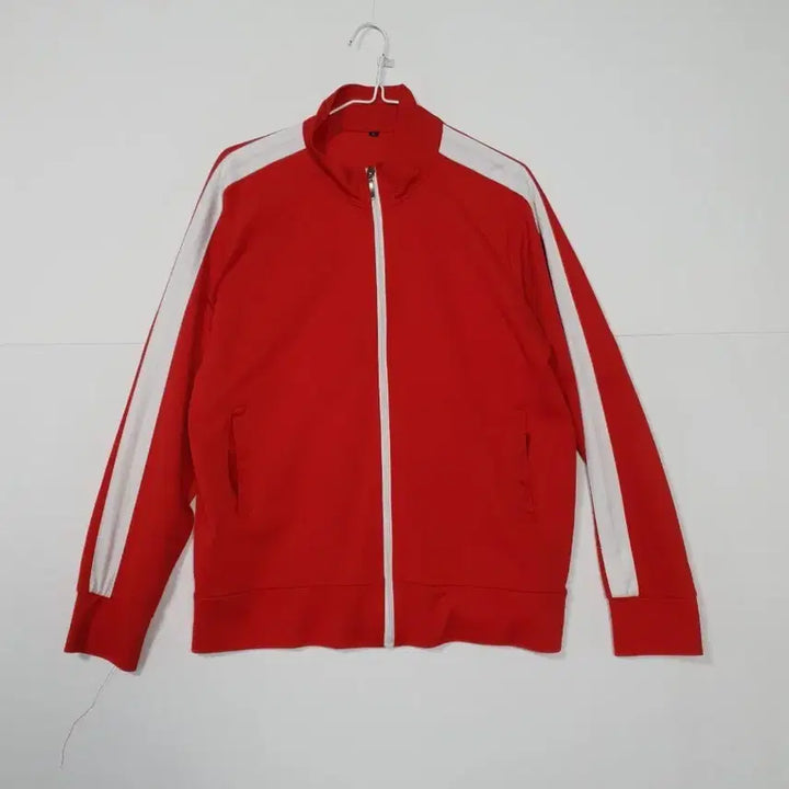 [BUNJANG] Red White Line Zip-Up Track Top / 레드 화이트 라인 집업 트랙탑 ㅡ0201