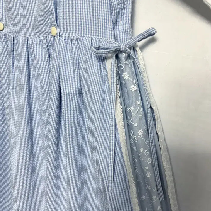 [BUNJANG] Cotton Lace Dress &amp; Floral Embroidered Blouse Set / 면 100% 레이스 원피스, 레이스 카라 꽃 자수 블라우스 세트