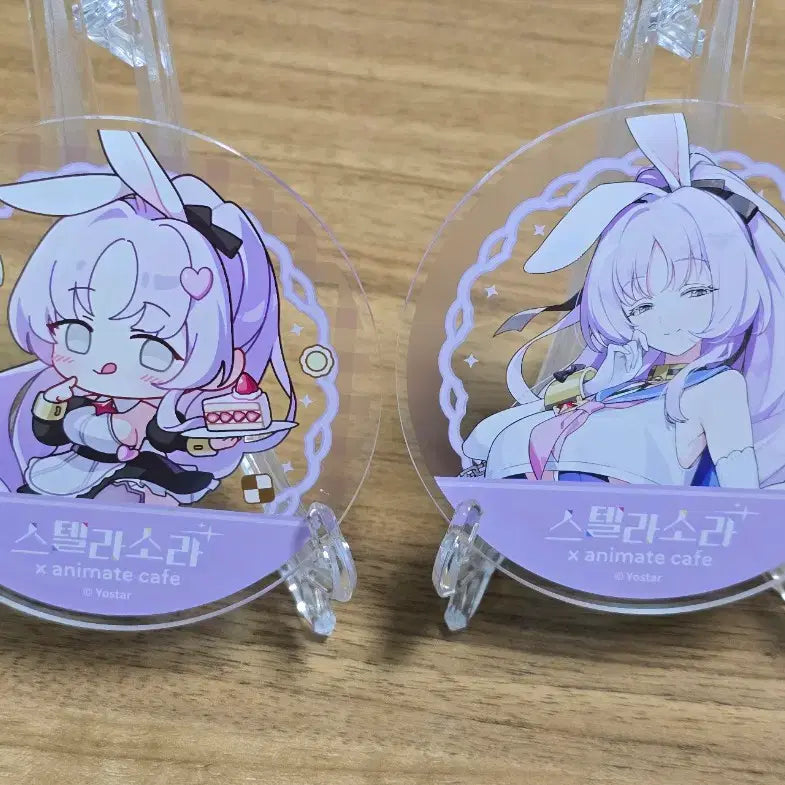 [BUNJANG] Stellar Sora Sia Acrylic Coaster Set / 스텔라소라 시아 아크릴 코스터 애니메이트 카페 그라떼