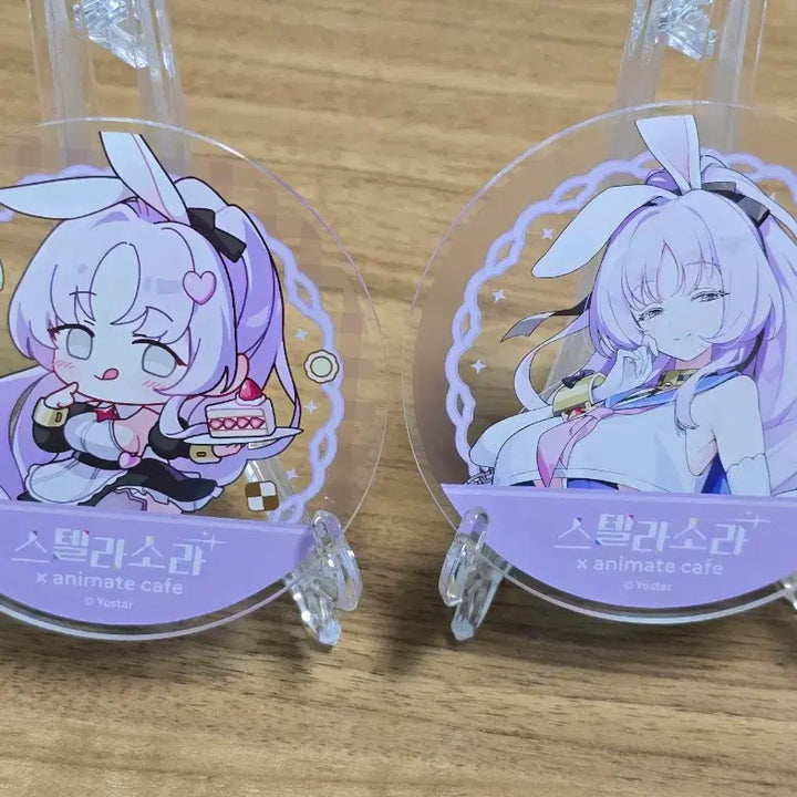 [BUNJANG] Stellar Sora Sia Acrylic Coaster Set / 스텔라소라 시아 아크릴 코스터 애니메이트 카페 그라떼