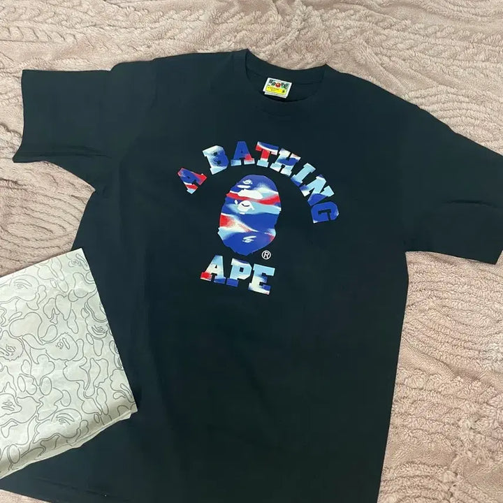 [BUNJANG] BAPE Screen Camo Black T-shirt M / 새상품 베이프 스크린 카모 블랙 반팔티 M