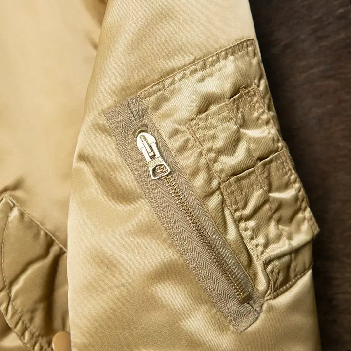 [BUNJANG] Corinth USA MA-1 Flight Jacket (Bronze Gold, Size L) / [110] 90s CORINTH USA 메이드 MA-1 플라이트 자켓